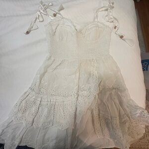 LSF white mini dress size M